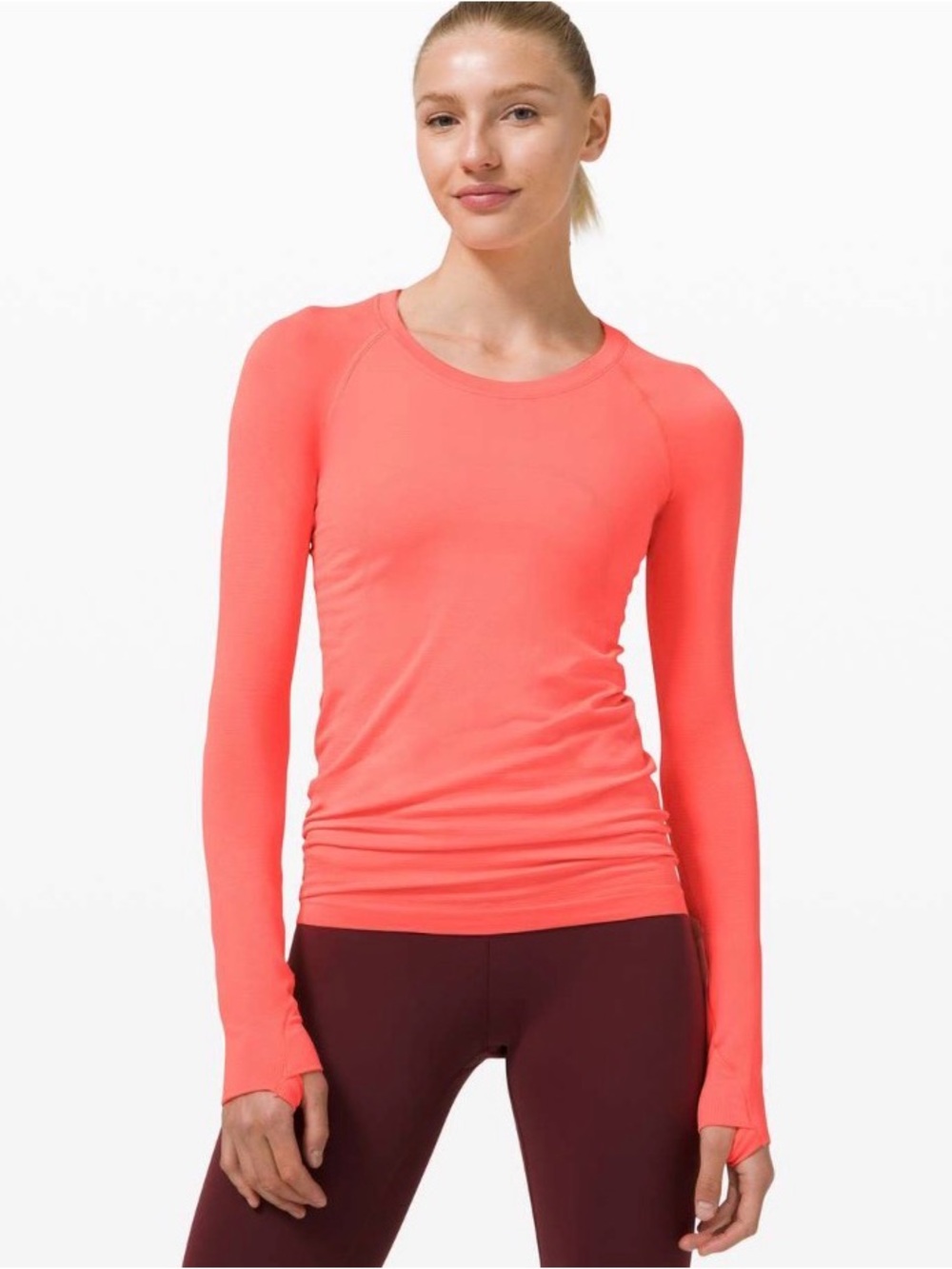 Lululemon Swiftly Tech Long Sleeve 2.0 Sunset / Sunset Coral size 6